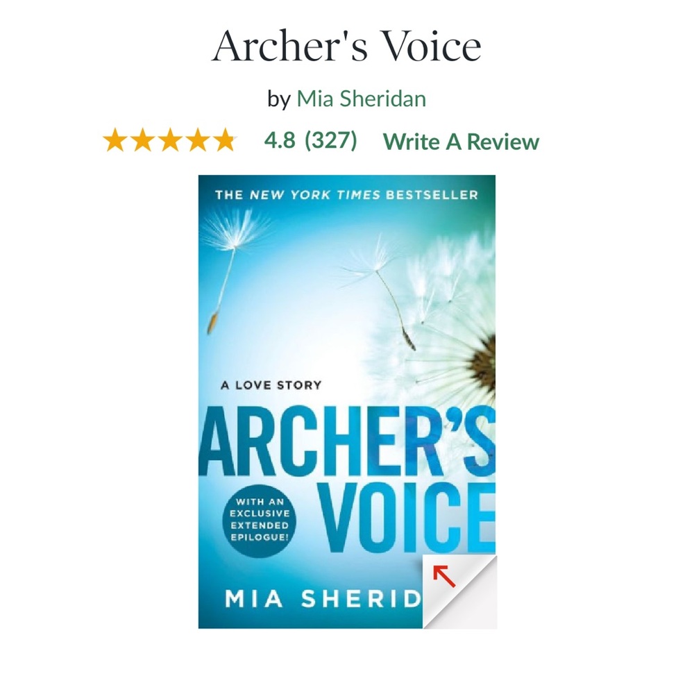Archer’s Voice by Mia Sheridan - Paperback Book